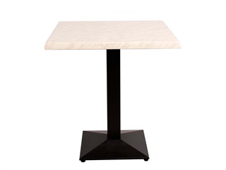 Bistro laminat table, 70x70, white marble